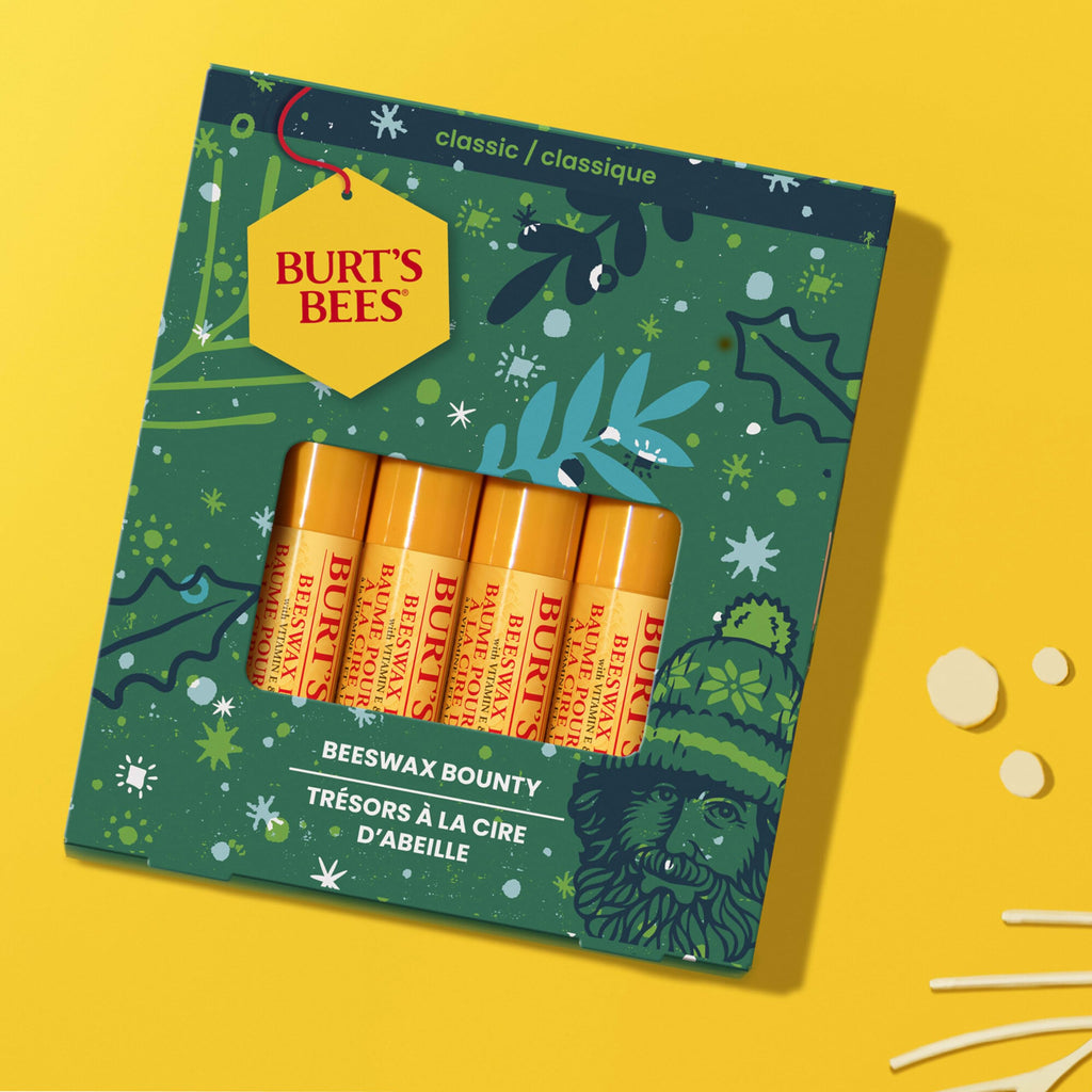 Burt's Bees Lip Balm Gift Set | Beeswax Bounty 4-Pack – Original Beeswax Flavor