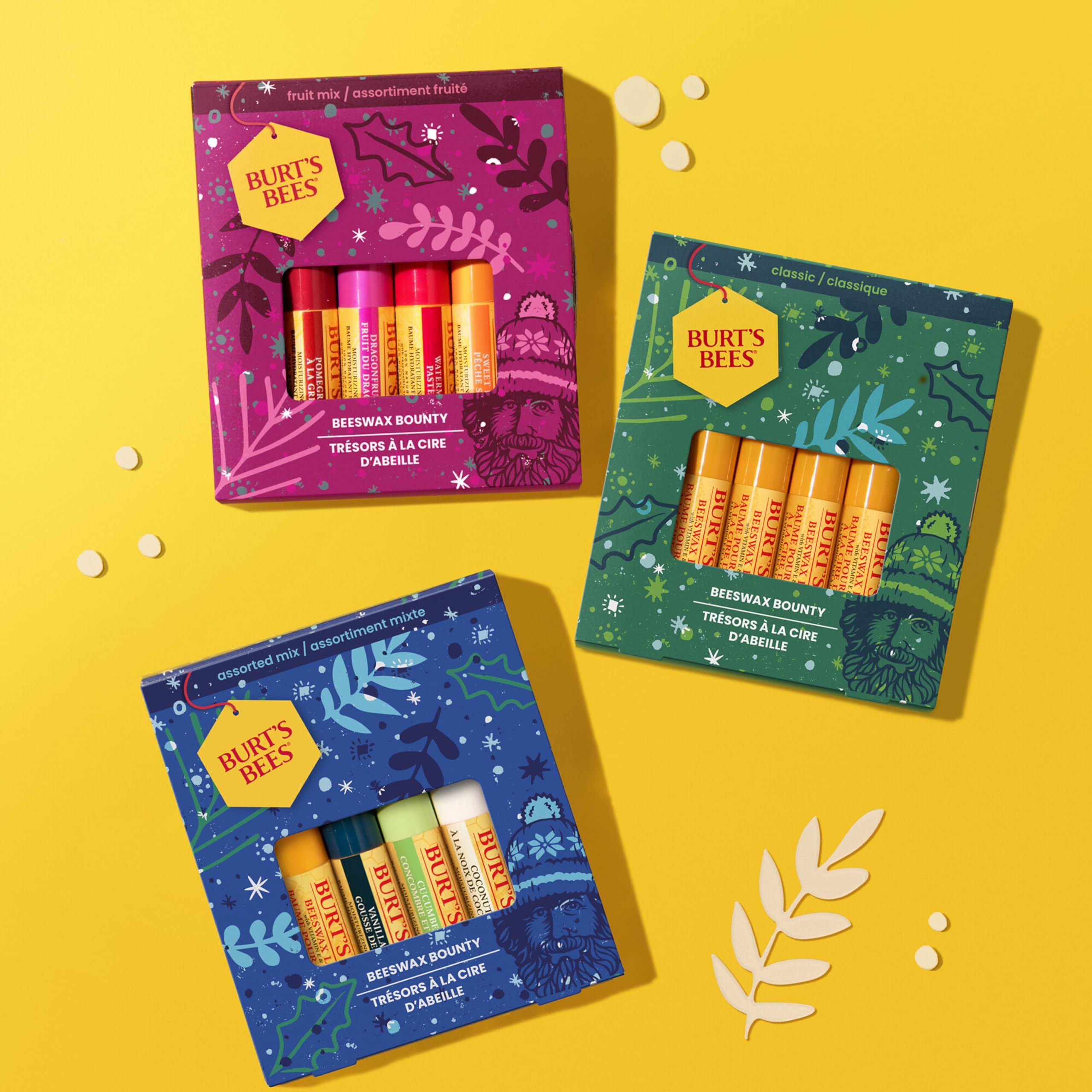Burt's Bees Lip Balm Gift Set | Beeswax Bounty 4-Pack – Original Beeswax Flavor