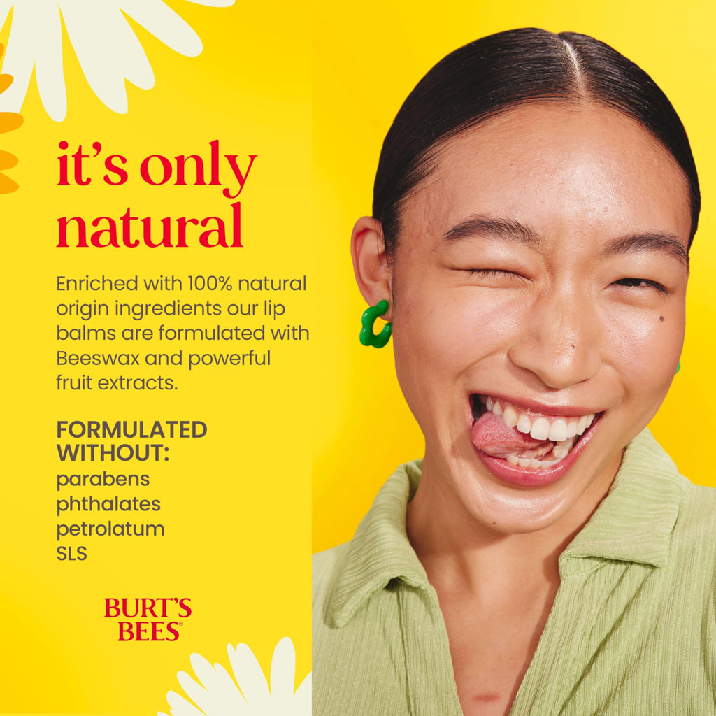 Burt's Bees Lip Balm Original Beeswax 12-Count Pack | Tint-Free, 0.15 oz Tubes