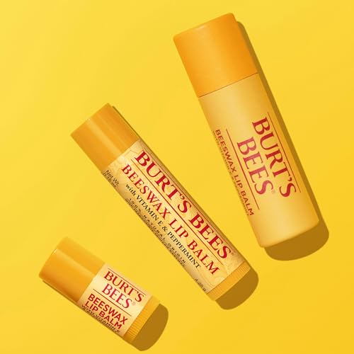 Burt's Bees Lip Balm Original Beeswax 12-Count Pack | Tint-Free, 0.15 oz Tubes