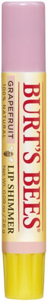 Burt's Bees Lip Shimmer Grapefruit – Pack of 2, 0.09 oz | Sheer Color & Citrus Shine