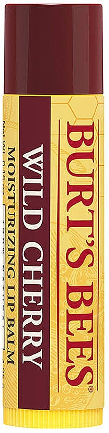 Burt's Bees Natural Lip Balm – Wild Cherry, 0.15 oz (Value Pack of 6)
