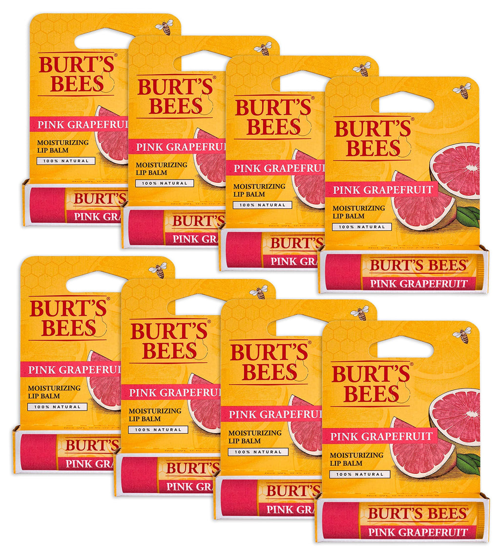 Burt's Bees Pink Grapefruit Lip Balm 0.15 oz – Pack of 8