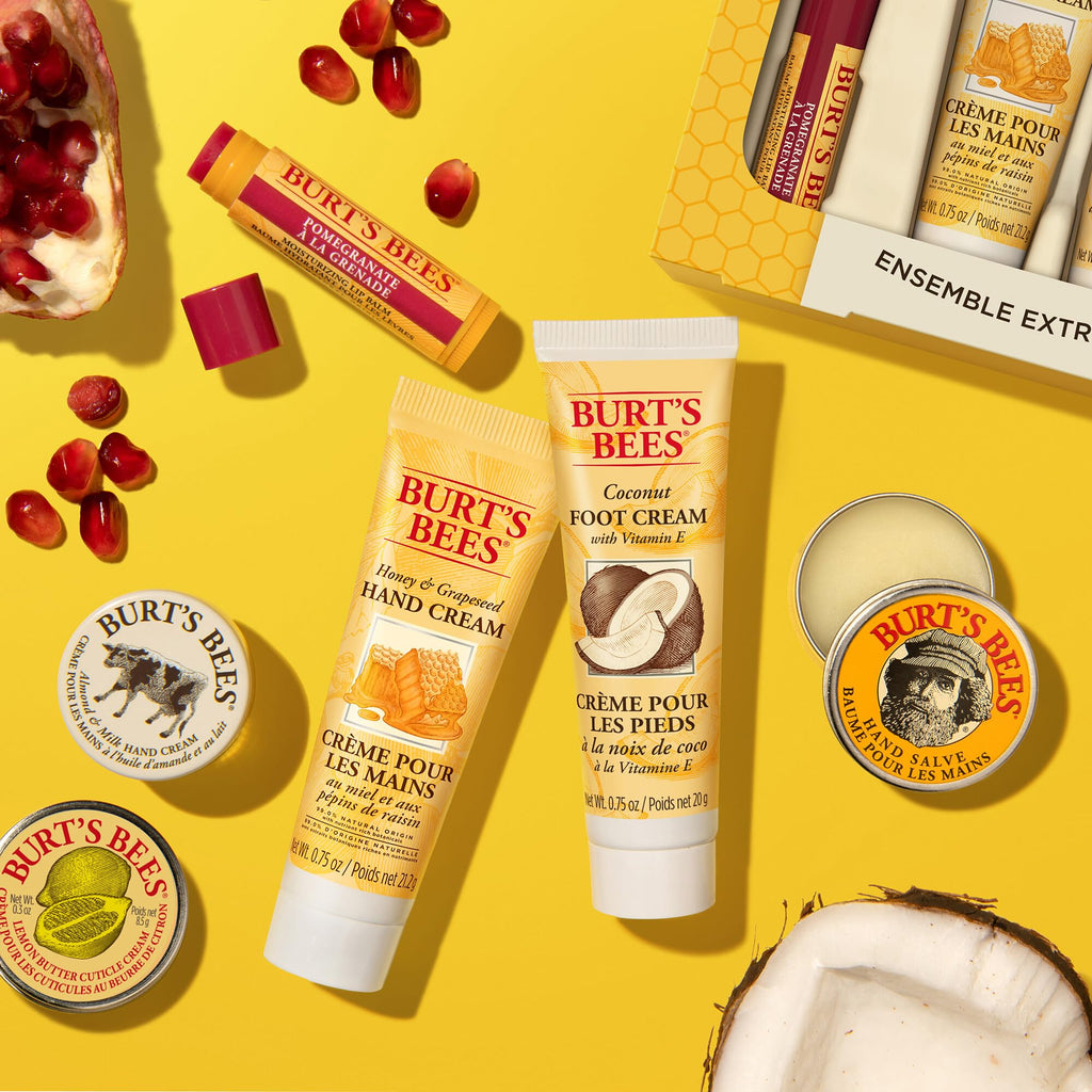 Burt's Bees Tips and Toes Gift Set — 6 Travel-Size Skincare Essentials in Gift Box