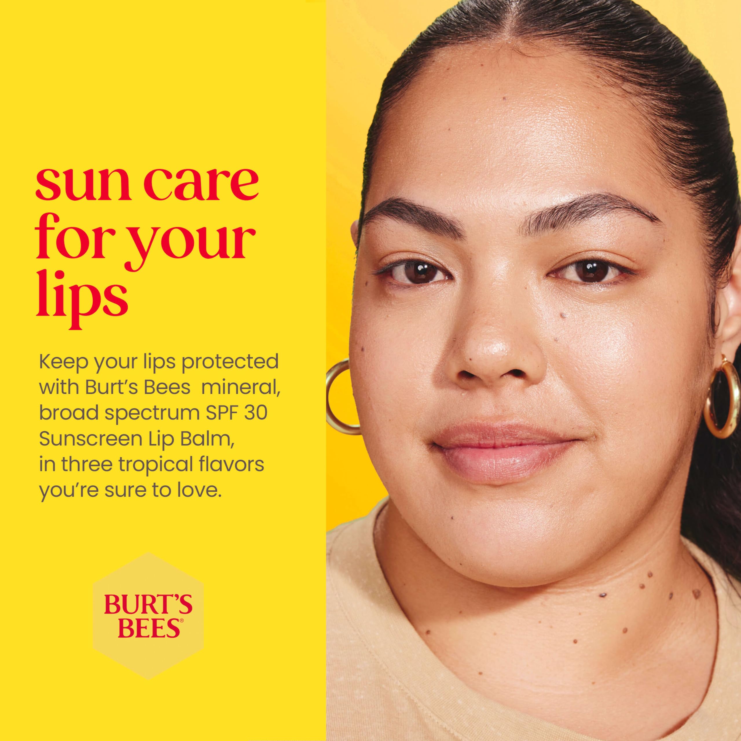 Burt's Bees Beaches and Cream SPF 30 Lip Balm | 3 Tubes, Nano-Free