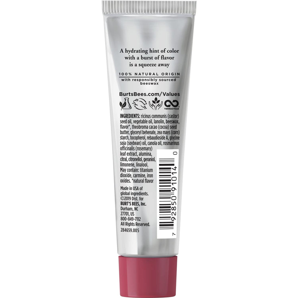 Burt's Bees Squeezy Tinted Lip Balm Berry Sorbet – 100% Natural Moisturizing Lip Color