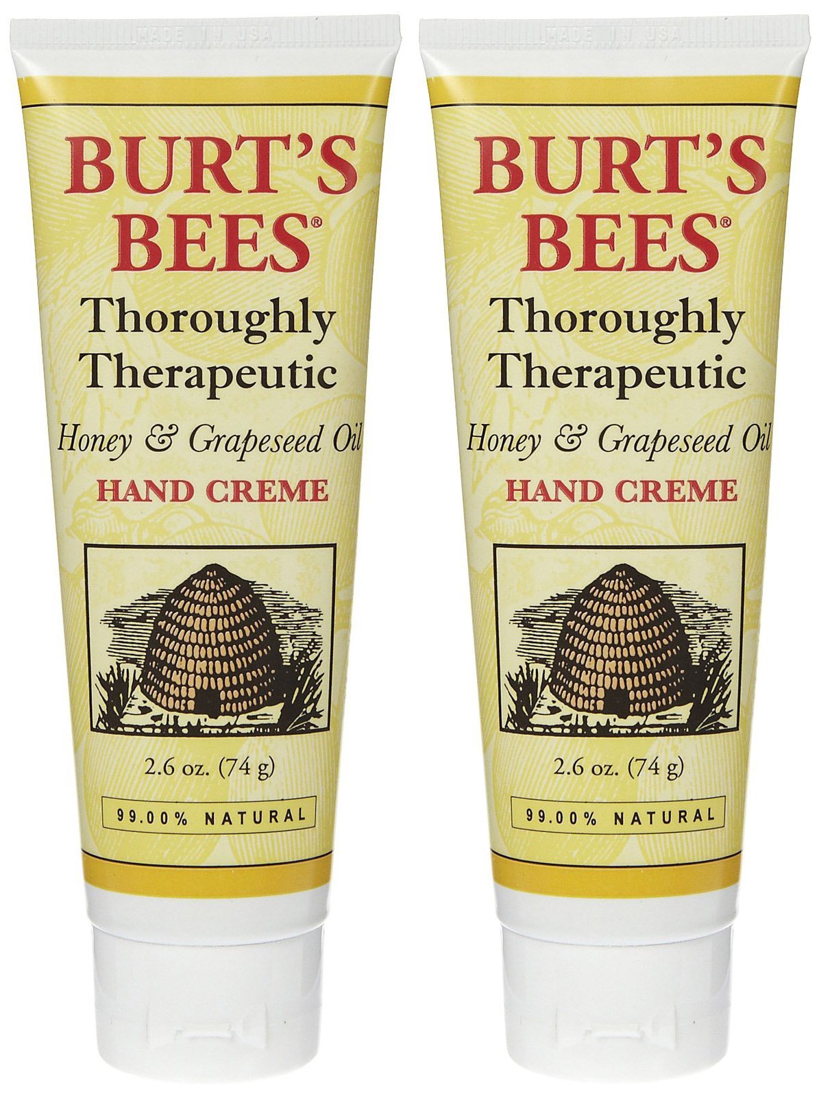 Burt's Bees Thoroughly Therapeutic Honey & Grapeseed Hand Creme – 2.6 oz (2 pk)