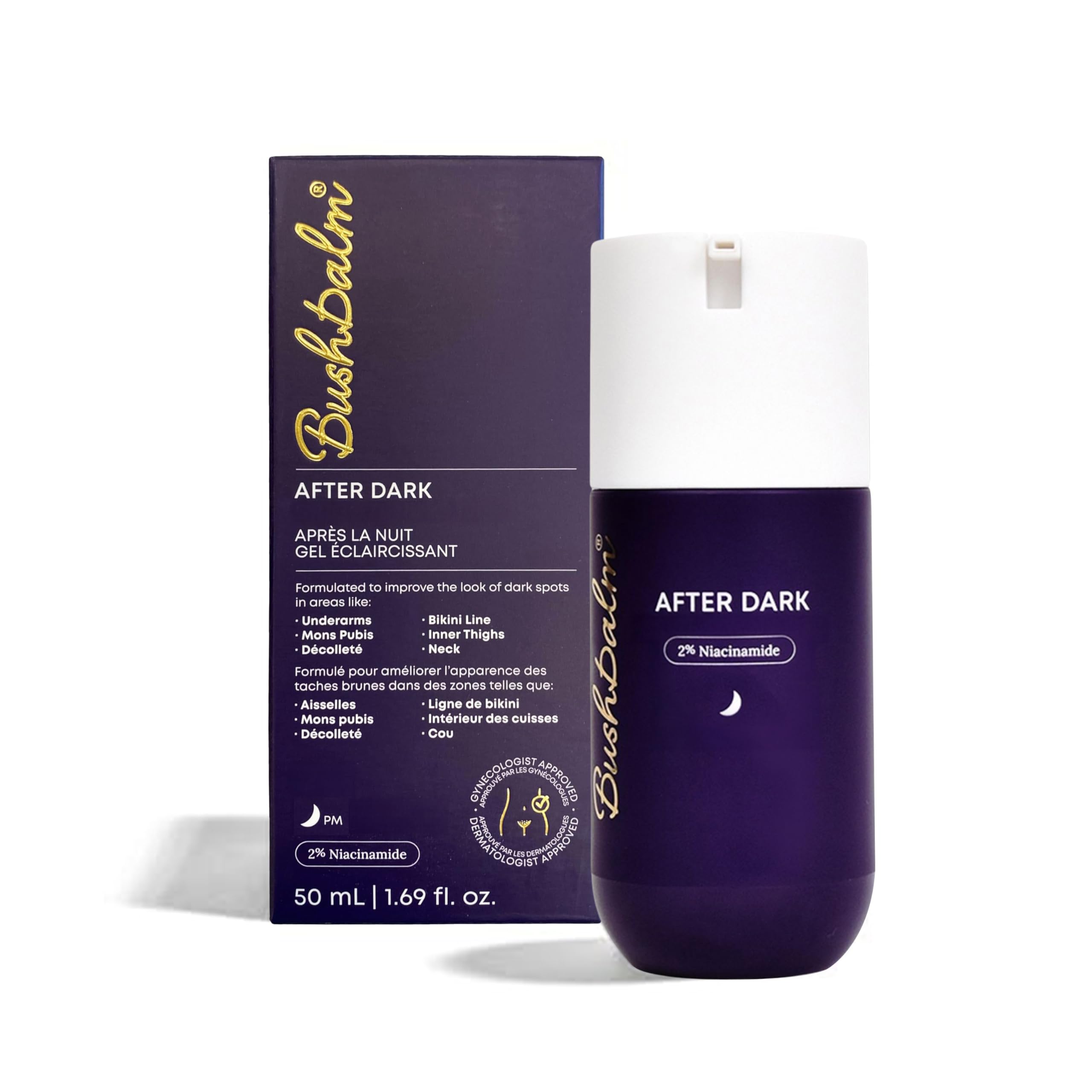Bushbalm After Dark Brightening Gel for Underarms & Intimate Areas – TXA, Niacinamide & Aloe Vera, Fragrance-Free, 50ml