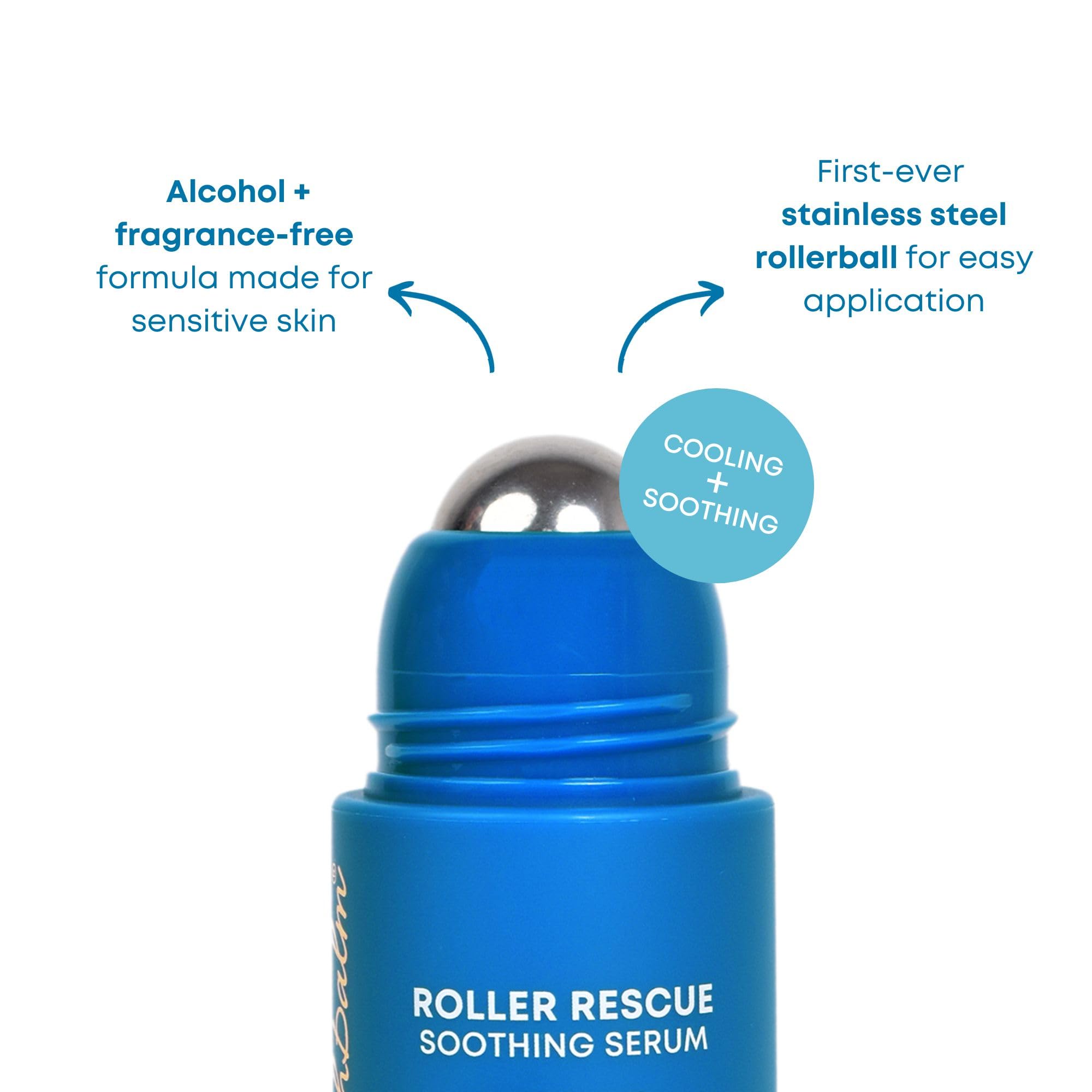 Bushbalm Roller Rescue Ingrown Hair Serum – AHA/BHA Exfoliating Roll-On, Cooling for Razor Bumps (50 ml)