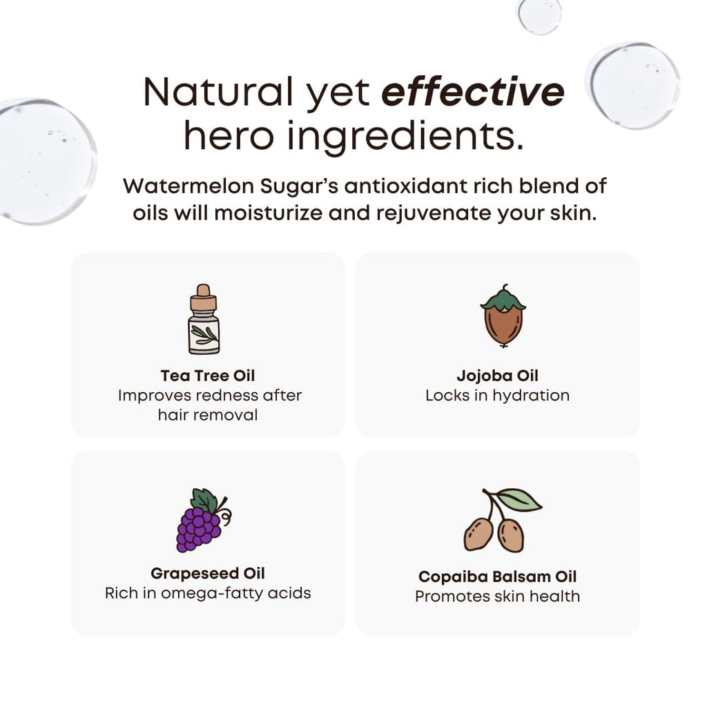 Bushbalm Ingrown Hair Oil Watermelon Sugar – Soothe Razor Bumps & Post-Shave Irritation (30 ml)