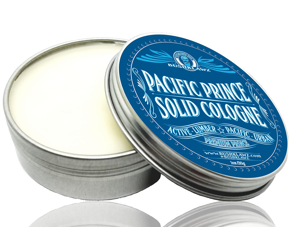 BushKlawz Premium Prince Solid Cologne Gift Set – 4x 1 oz Tins, Alcohol-Free, Travel-Ready Men’s Fragrance