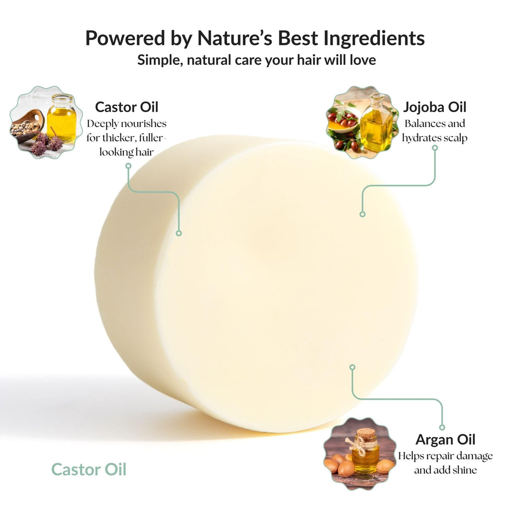 BusyNature Castor Oil 2-in-1 Shampoo Bar – Nourishing & Fuller Hair (100 g)