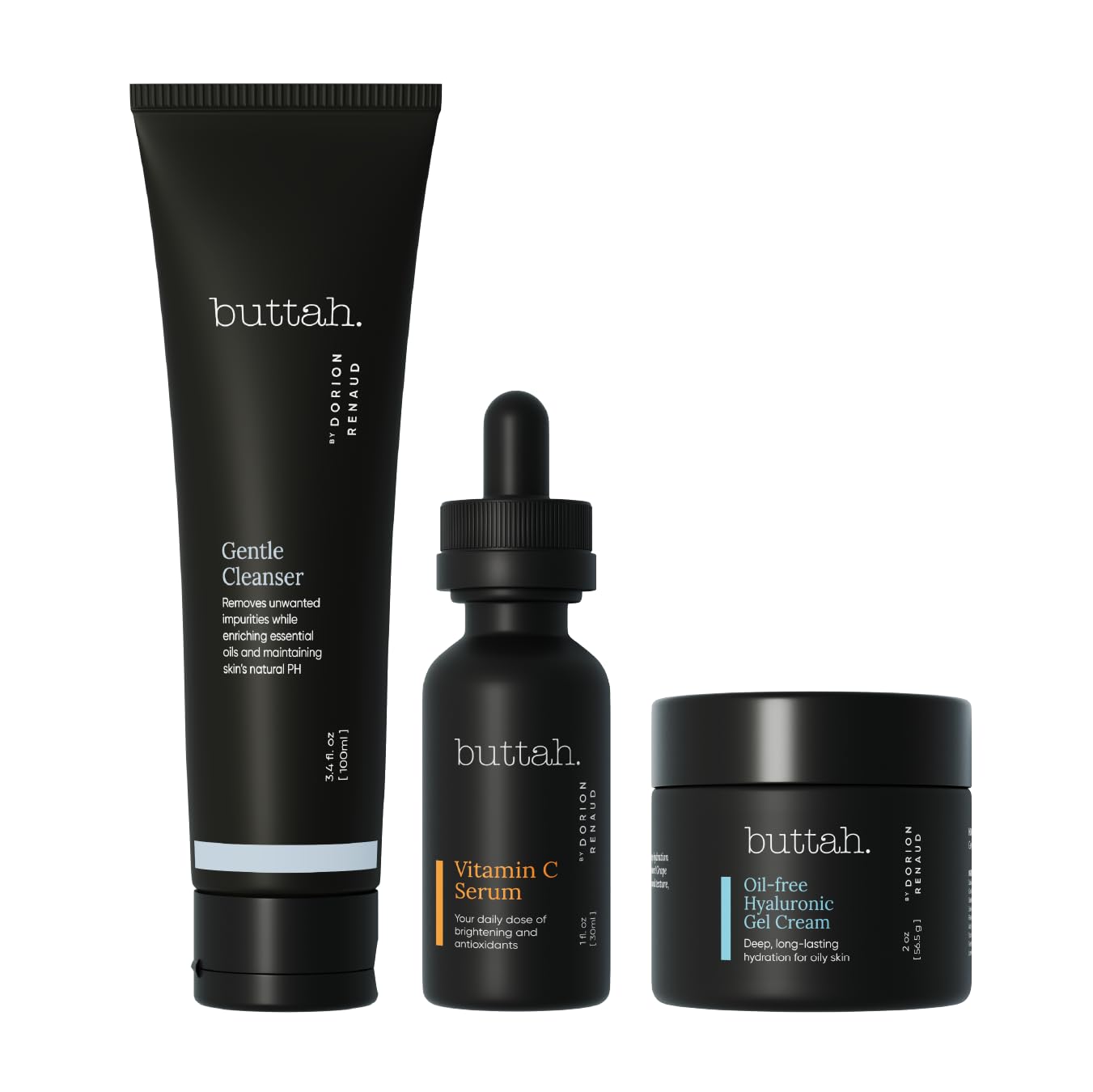 Buttah Skin by Dorion Renaud – Oil-Free Hyaluronic Gel Cream 2oz Daily Moisturizer