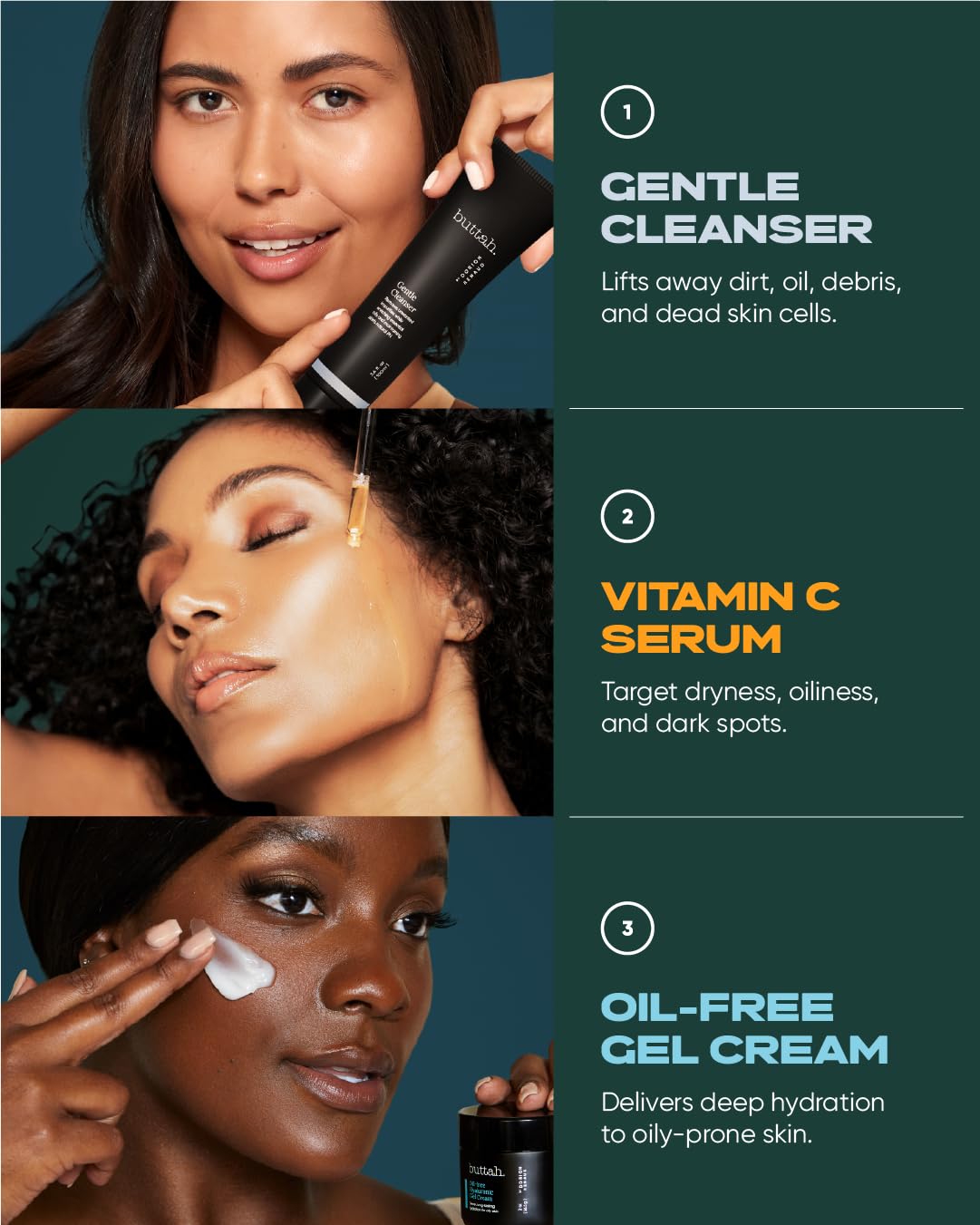 Buttah Skin by Dorion Renaud – Oil-Free Hyaluronic Gel Cream 2oz Daily Moisturizer