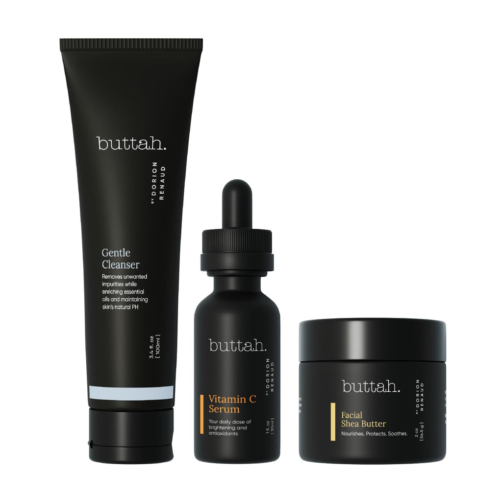 Buttah Skin by Dorion Renaud: Melanin-Rich Care Kit with Shea Butter, Vitamin C & Cleanser
