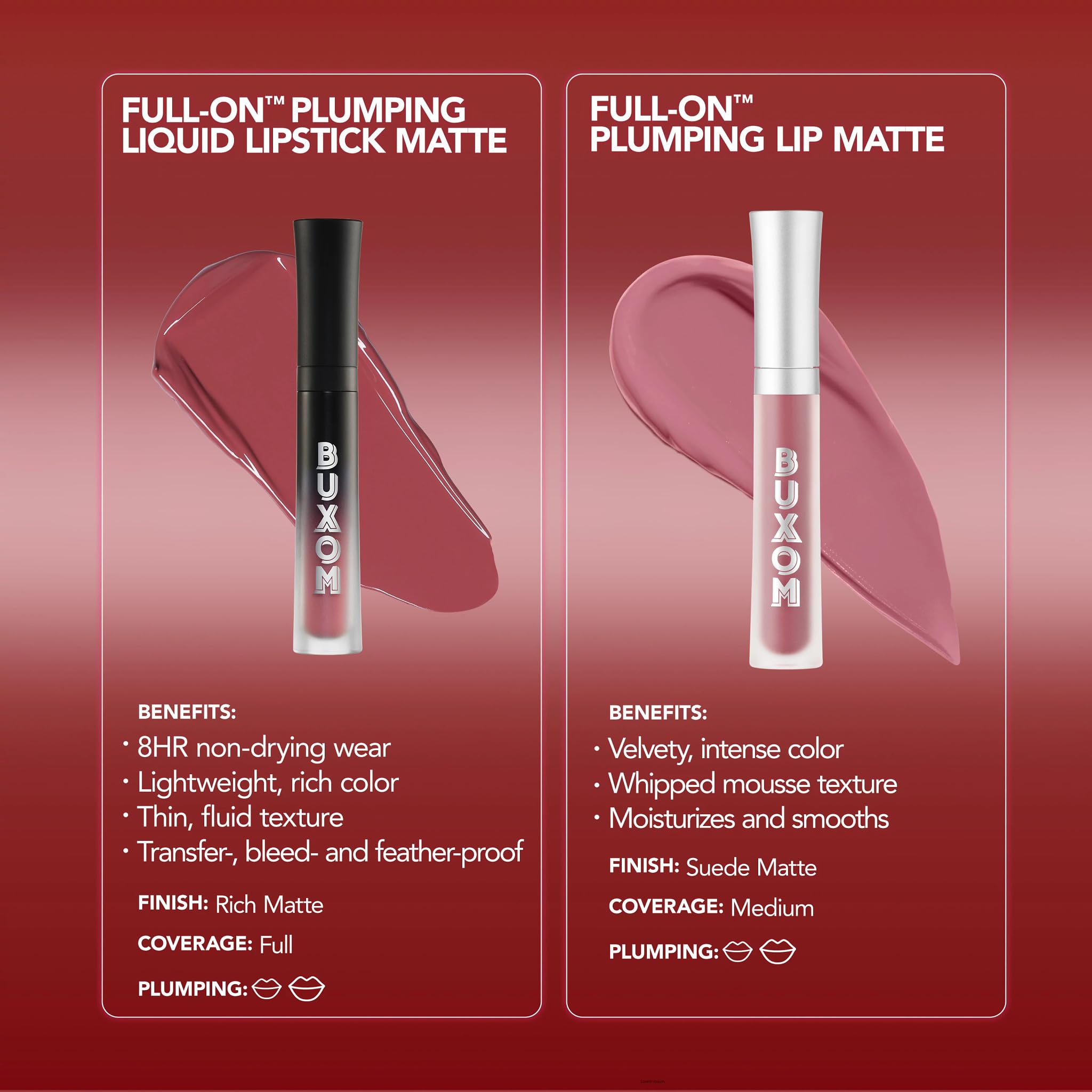 BUXOM Full-On Plumping Liquid Matte Lipstick – Comin' Up Roses