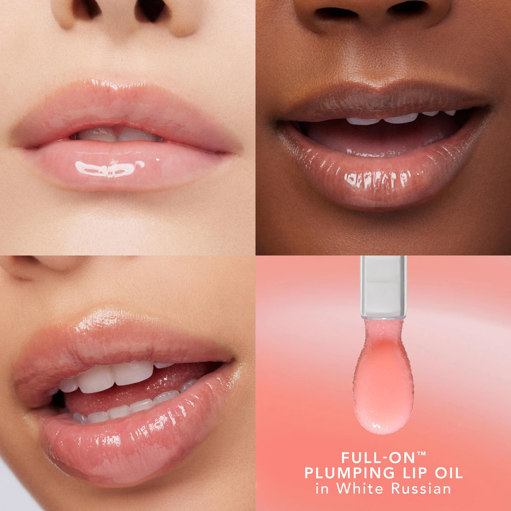 Buxom Full-On Glossy Lip Oil White Russian | Non-Sticky Hydration & Instant Plump