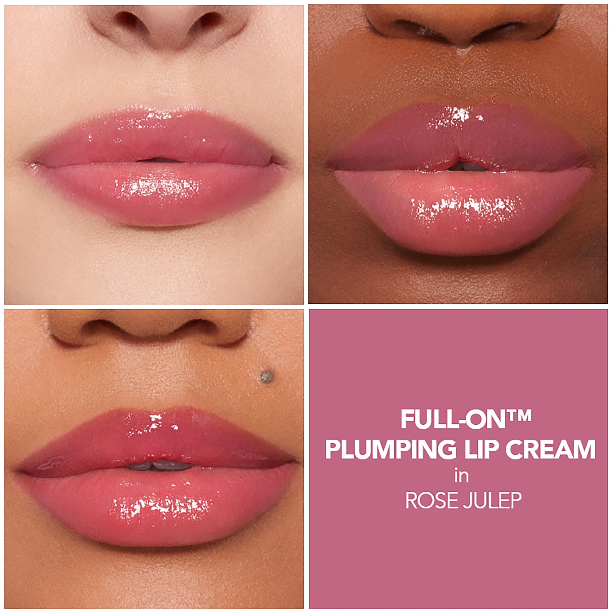 Buxom Full-On Plumping Lip Cream Rose Julep – Creamy, Tingling Lip Gloss