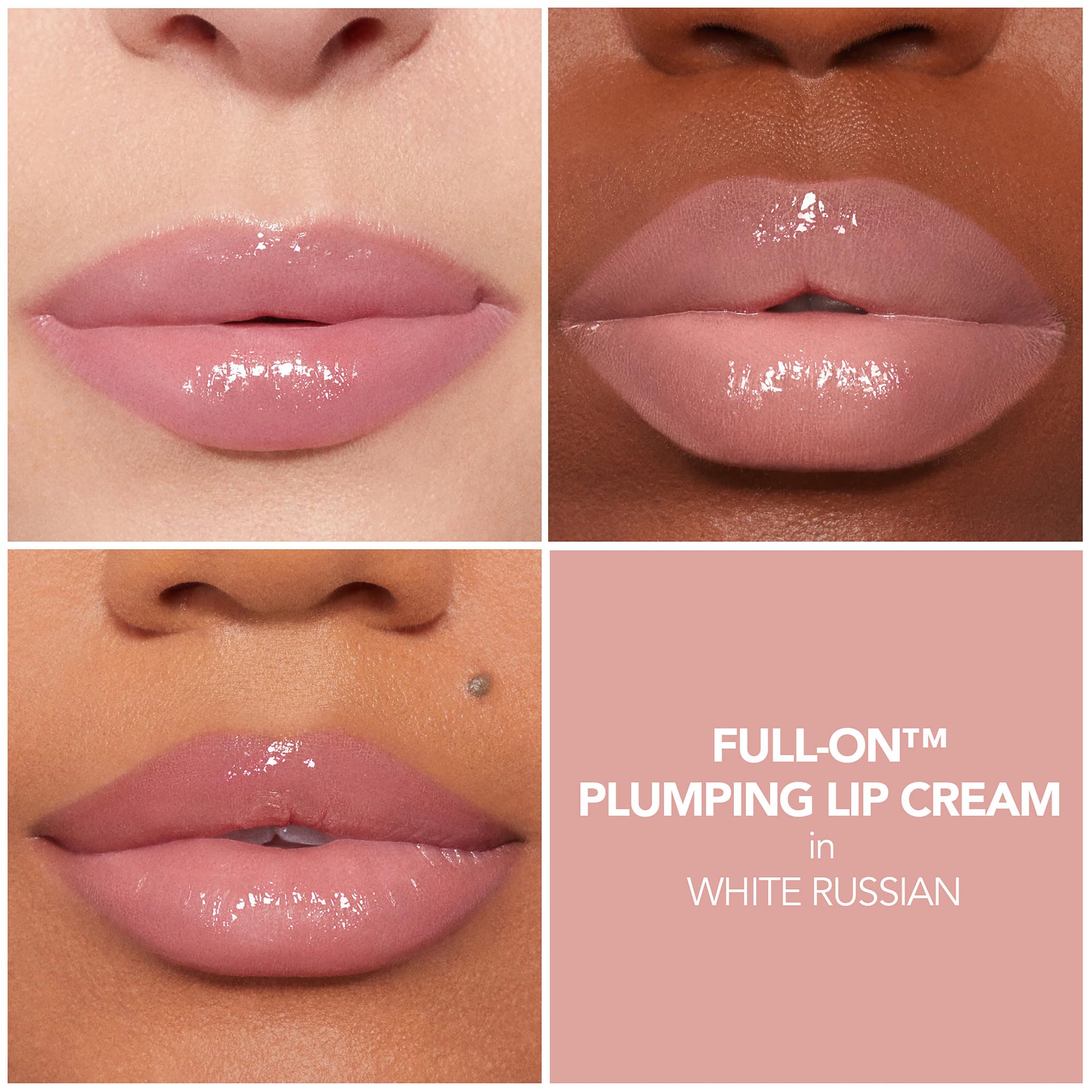 BUXOM Full-On Plumping Lip Cream White Russian Mini – Creamy, Tingling Lip Gloss