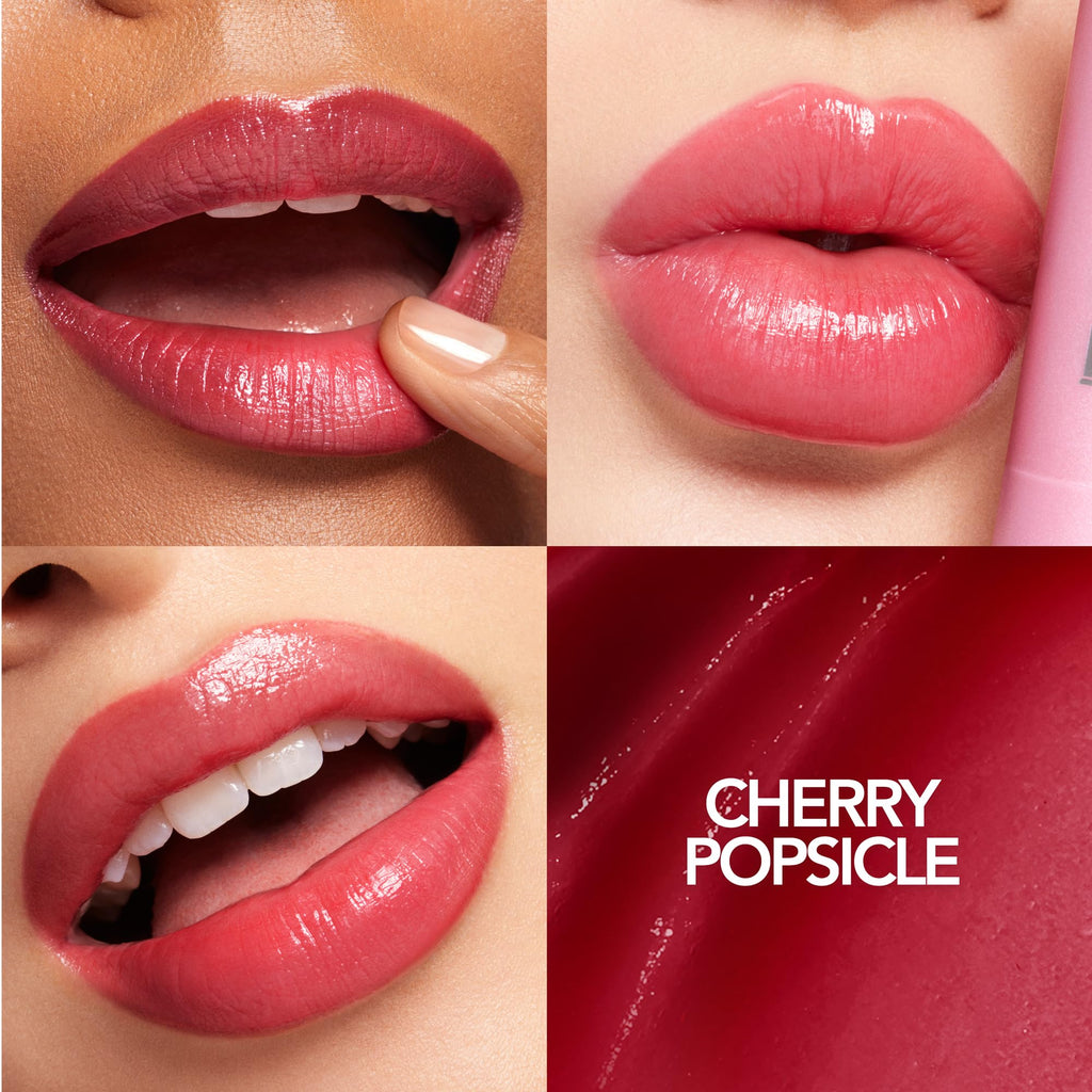 BUXOM Full-On Plumping Lip Glow Balm Cherry Popsicle – Hydrating Sheer Color