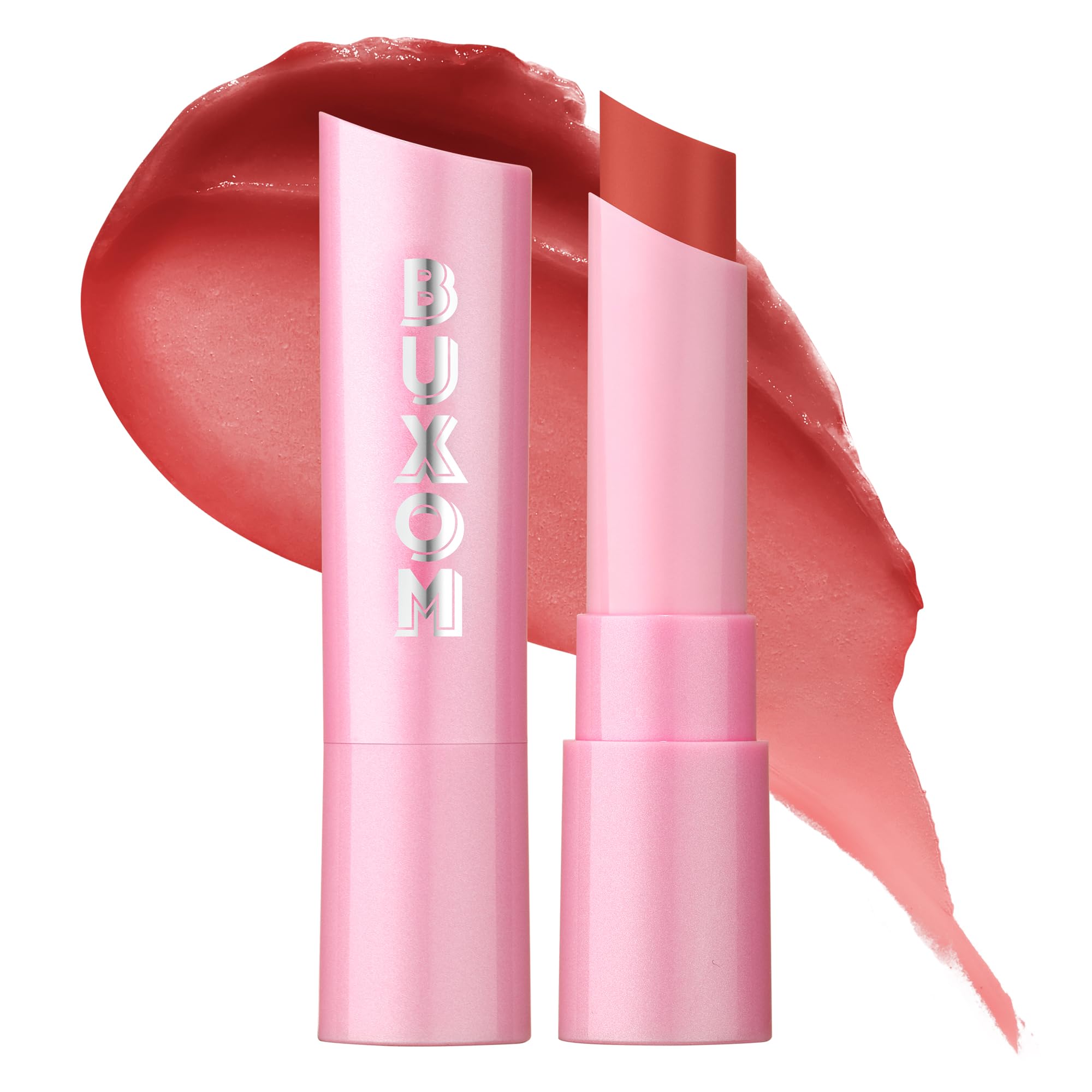 BUXOM Full-On Plumping Lip Glow Balm Coral Crush - Hydrating Lip Tint & Plumper
