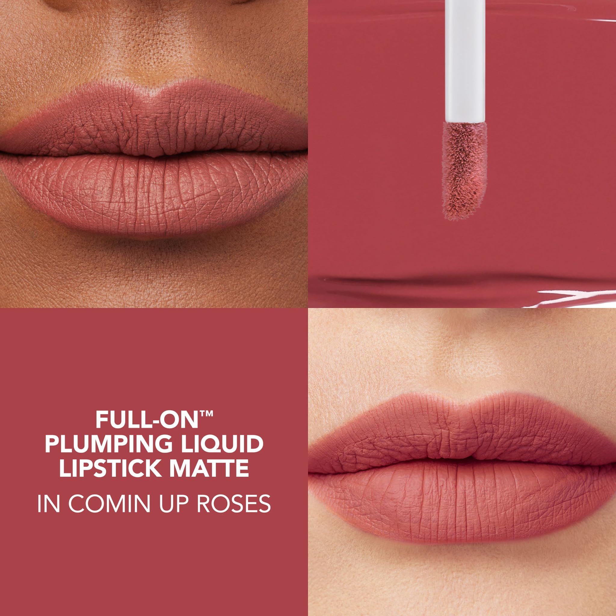 BUXOM Full-On Plumping Liquid Matte Lipstick – Comin' Up Roses