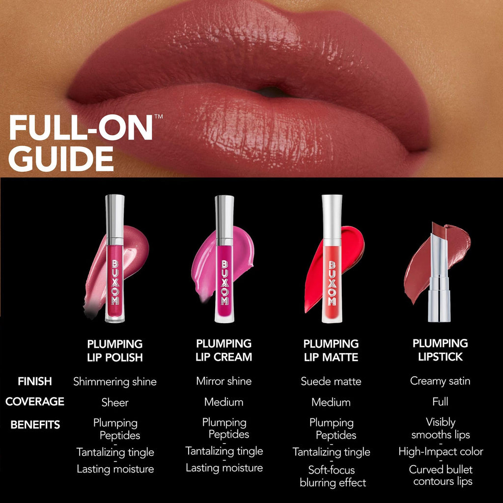 Buxom Full-On Plumping Satin Lipstick in Chocolate | Rich Satin Color