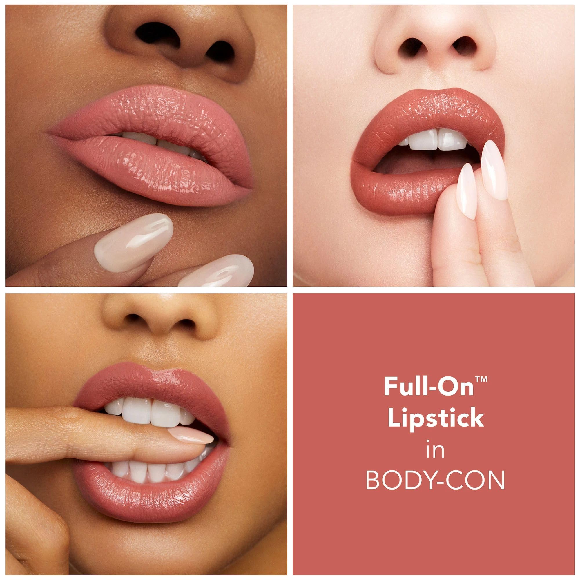 Buxom Full-On Plumping Satin Lipstick, Body-Con – Peptide-Infused Color & Hydration
