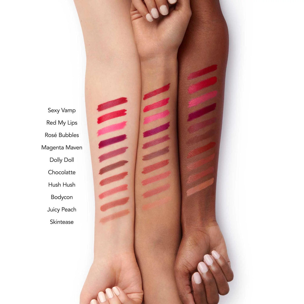 Buxom Full-On Plumping Satin Lipstick in Hush Hush – Peptide-Infused, Long-Lasting Color