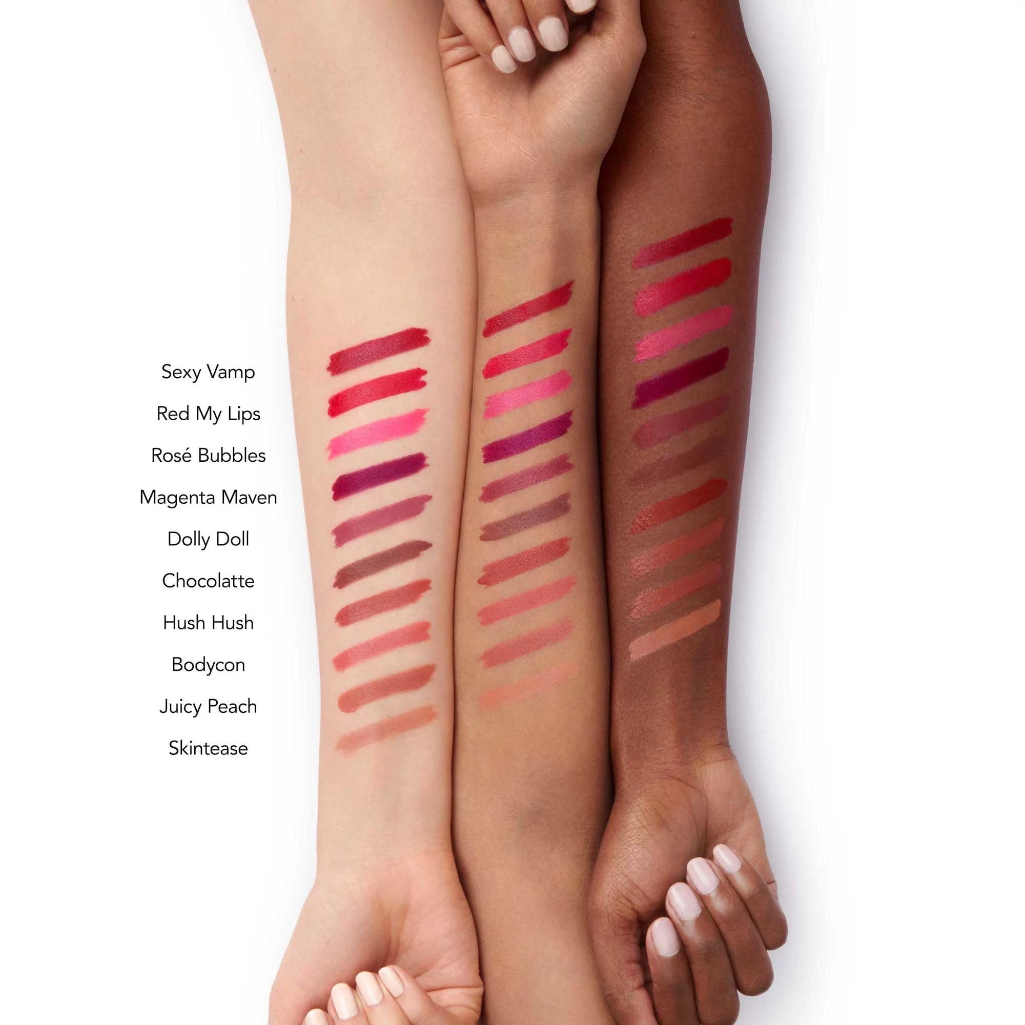 Buxom Full-On Plumping Satin Lipstick, Body-Con – Peptide-Infused Color & Hydration