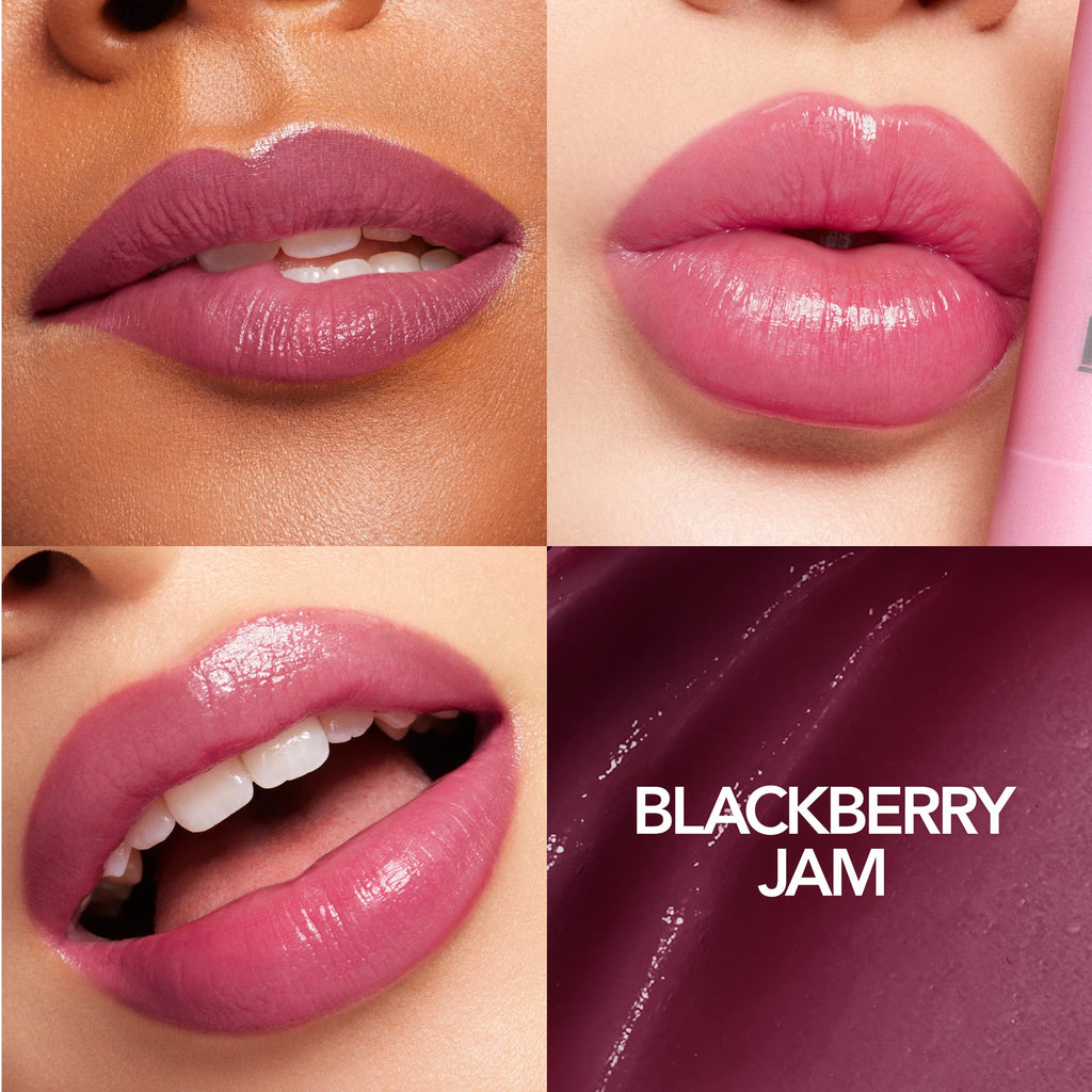 BUXOM Full-On Plumping Lip Glow Balm Blackberry Jam – Hydration, Glow & Tint