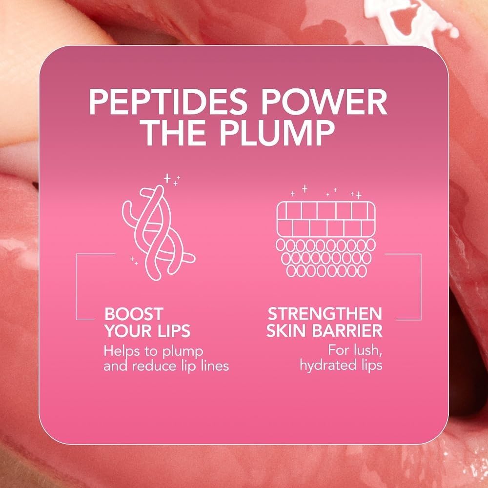 Buxom Plump Shot Lip Serum – Clear Filler Gloss with Shimmer Chrome Tints | 24% Plump