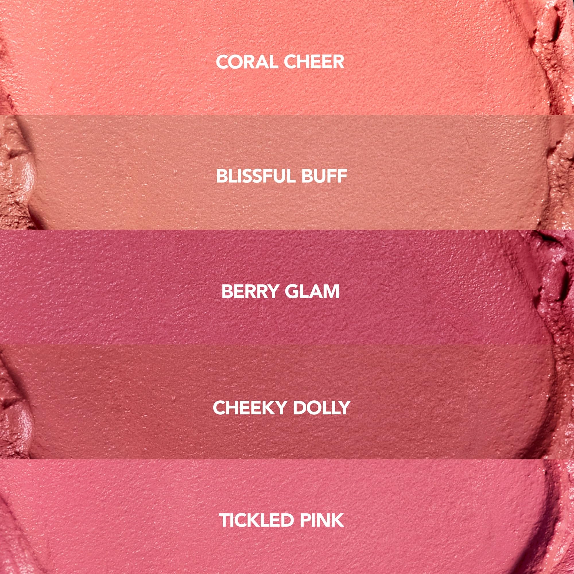 BUXOM Plump Shot Peptide Plumping Blush Tickled Pink – Cream-to-Powder, Buildable Color