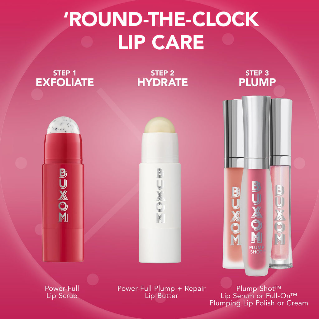 BUXOM Power-Full Plump Lip Balm – Intense Lip Repair Butter | 24HR Hydration & Clear Shine