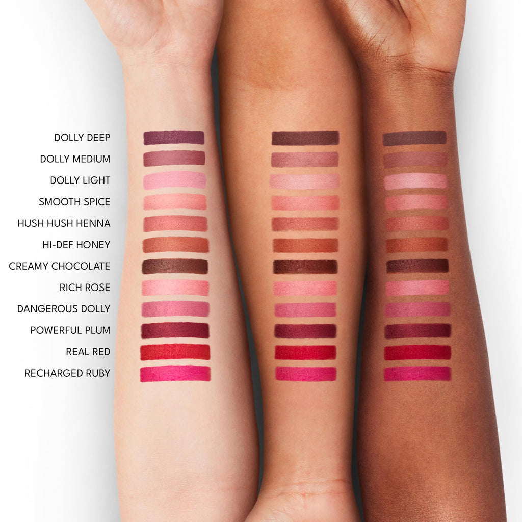 Buxom Power Line Plumping Lip Liner - Dolly Light | Waterproof Matte Lip Liner with Built-In Brush