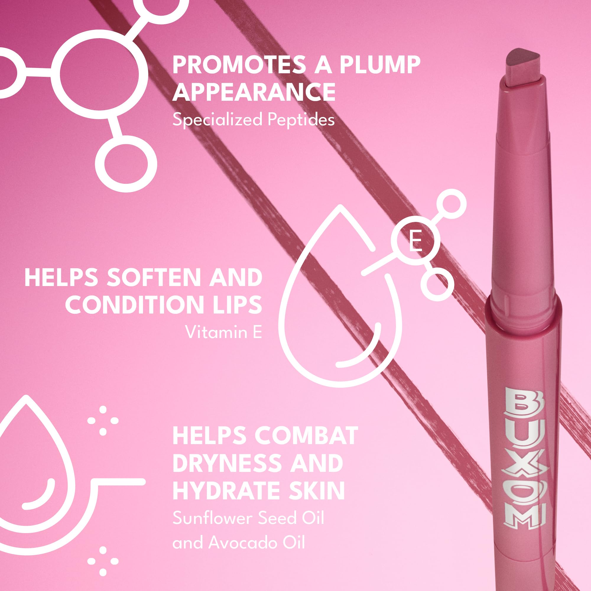 Buxom Power Line Plumping Lip Liner - Dolly Light | Waterproof Matte Lip Liner with Built-In Brush