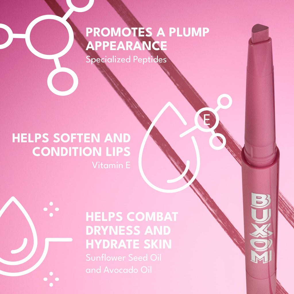 BUXOM Power Line Plumping Lip Liner – Recharged Ruby | Waterproof Matte, 8h Wear