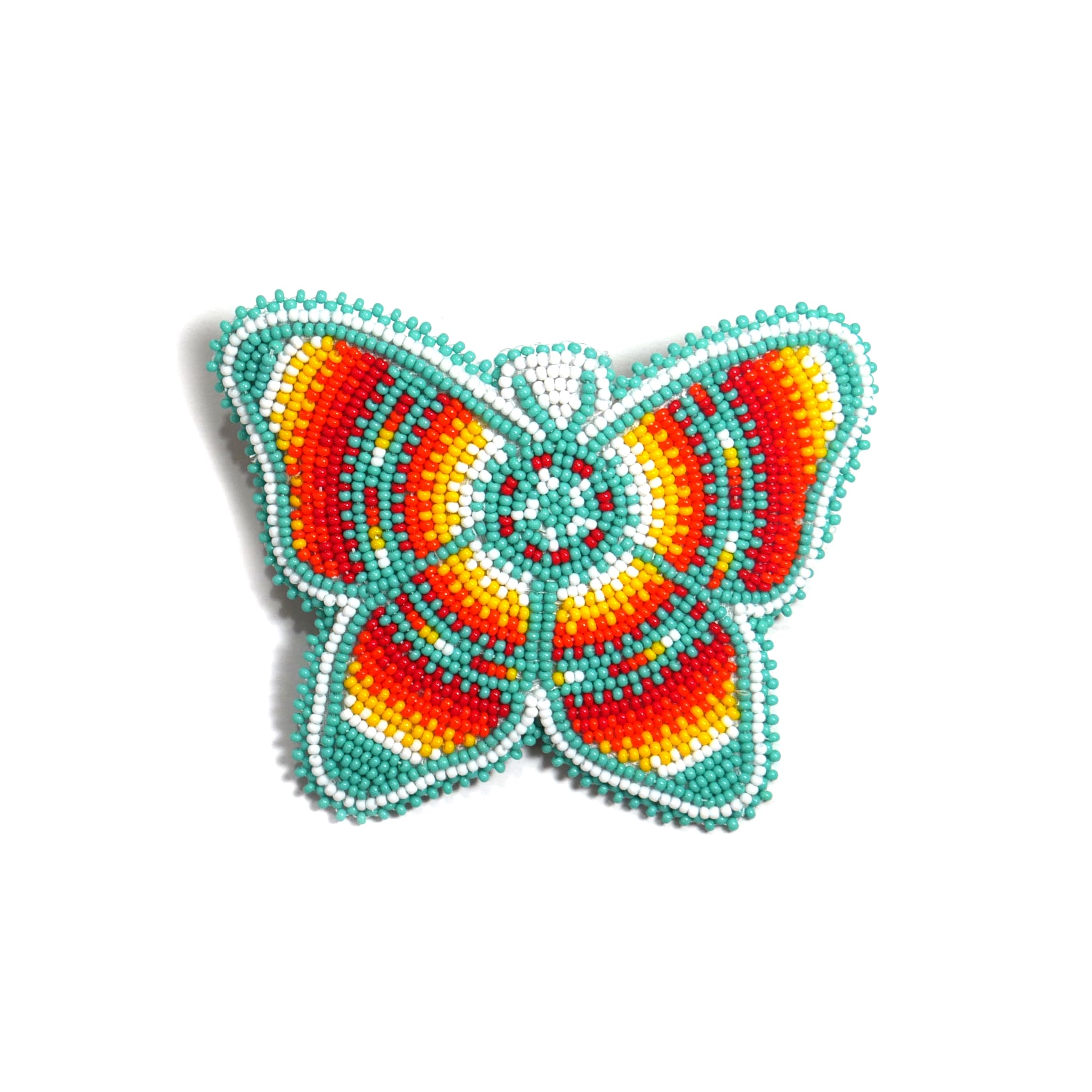buybeaded Beaded Hair Clips Native American Style Handmade – Butterfly Turquoise