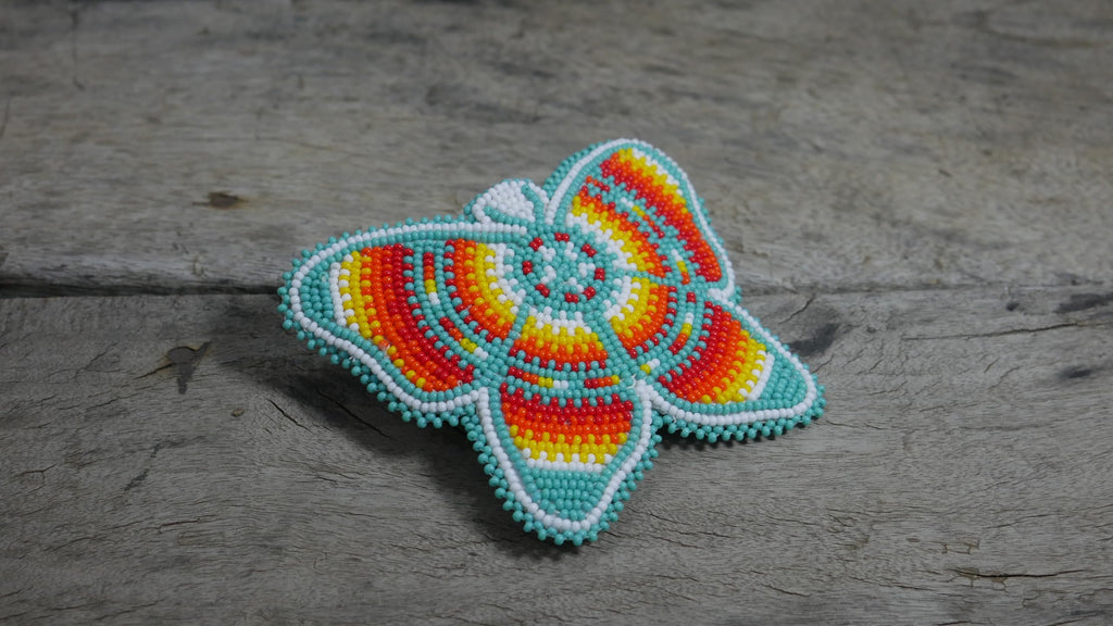 buybeaded Beaded Hair Clips Native American Style Handmade – Butterfly Turquoise