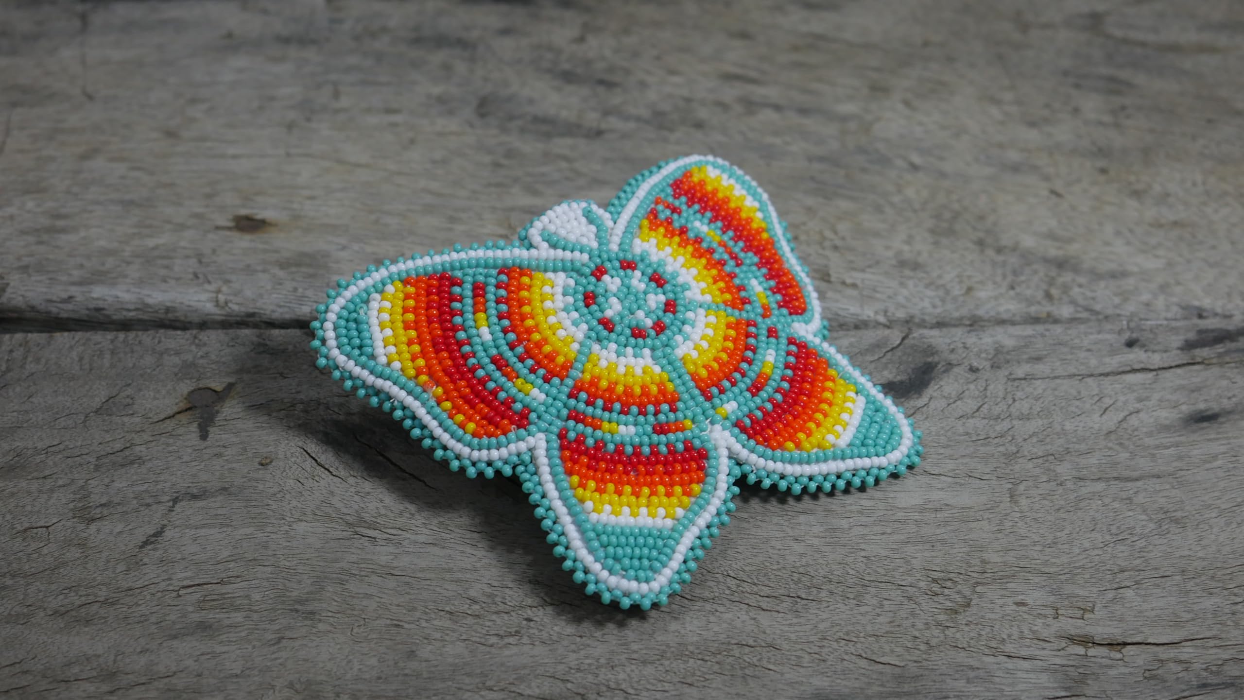 buybeaded Beaded Hair Clips Native American Style Handmade – Butterfly Turquoise