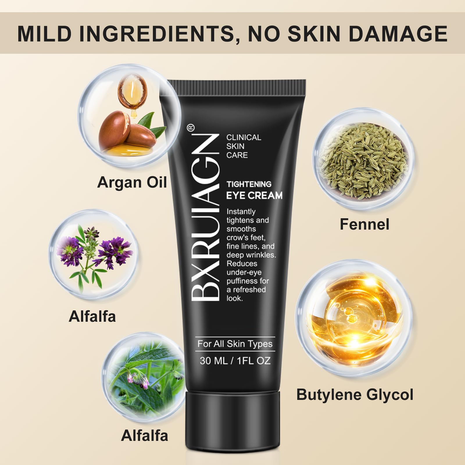 BXRUIAGN Instant Eye Tightener – Reduces Dark Circles, Puffiness & Wrinkles