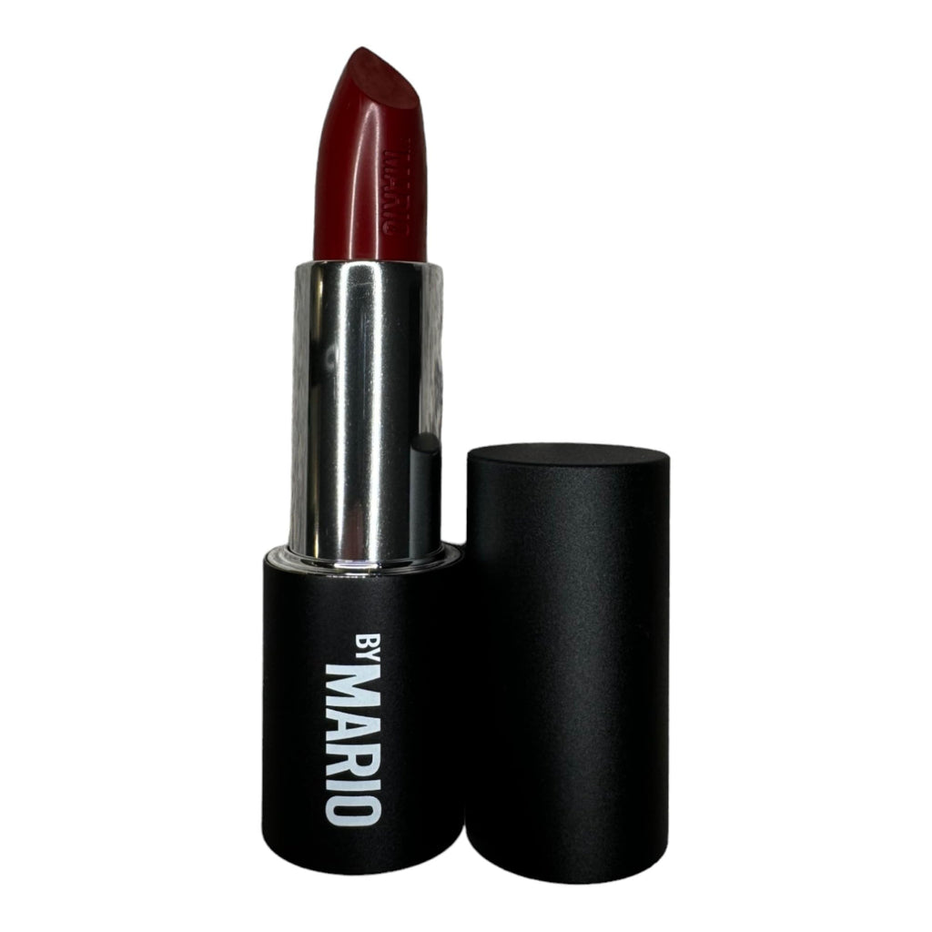 BY MARIO MAKEUP SuperSatin Lipstick Rockefeller – Creamy Satin Lip Color, Rich Brick Red (0.12 oz / 3.5 g)