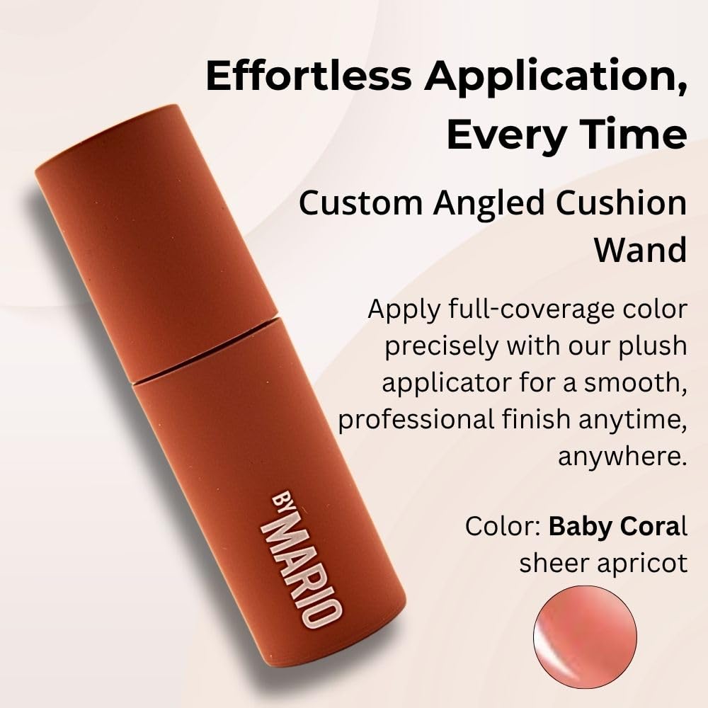 BY MARIO MoistureGlow Plumping Lip Color – Hydrating, Non-Sticky Lip Color with Angled Wand