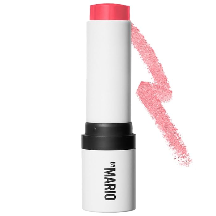 BY MARIO Soft Pop Blush Stick Raspberry – Dual-Ended Buildable Dewy Color (Pack of 15, 0.02 fl oz each)