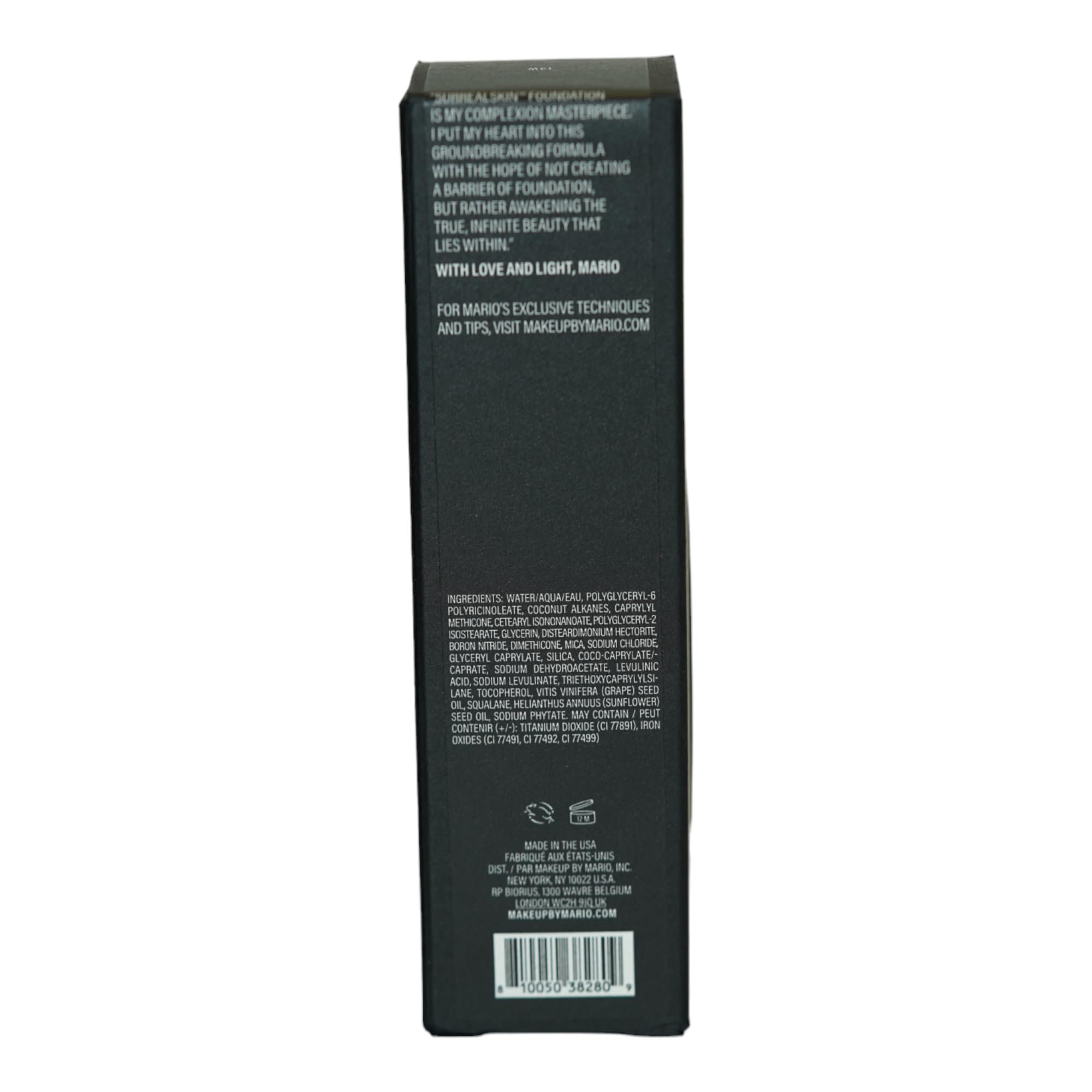 MAKEUP BY MARIO SurrealSkin Liquid Foundation – Vegan, Hydrating, Long-Wearing, Natural Finish (30 mL, 13W)