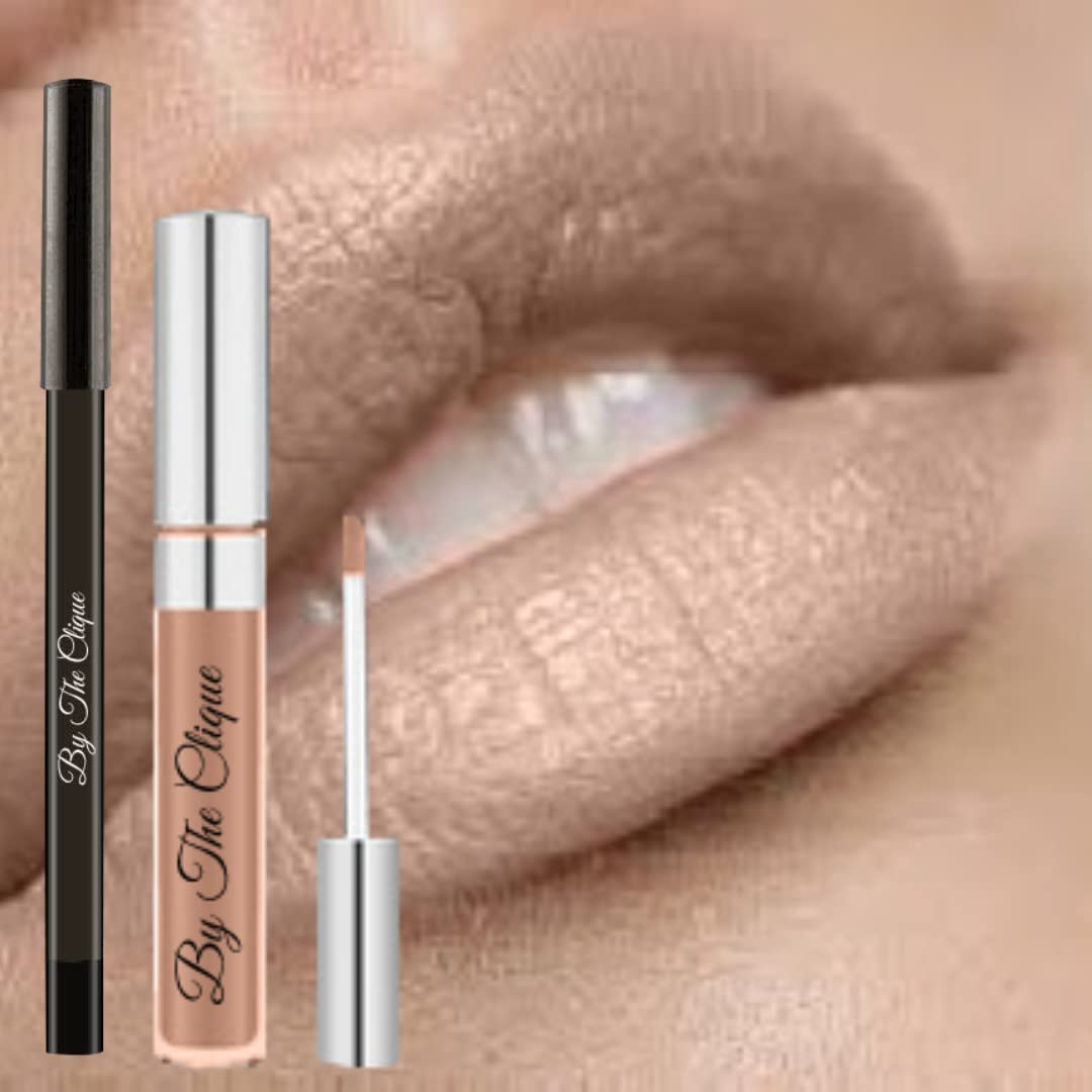 By The Clique Premium Matte Lip Kit: Beige Nude Lipstick & Liner in Sandy Mandy