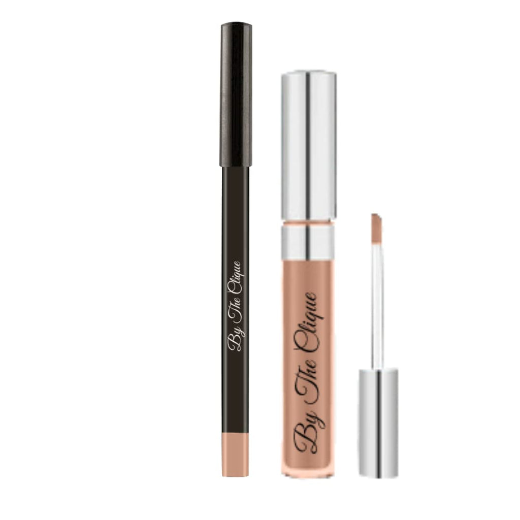 By The Clique Premium Matte Lip Kit: Beige Nude Lipstick & Liner in Sandy Mandy