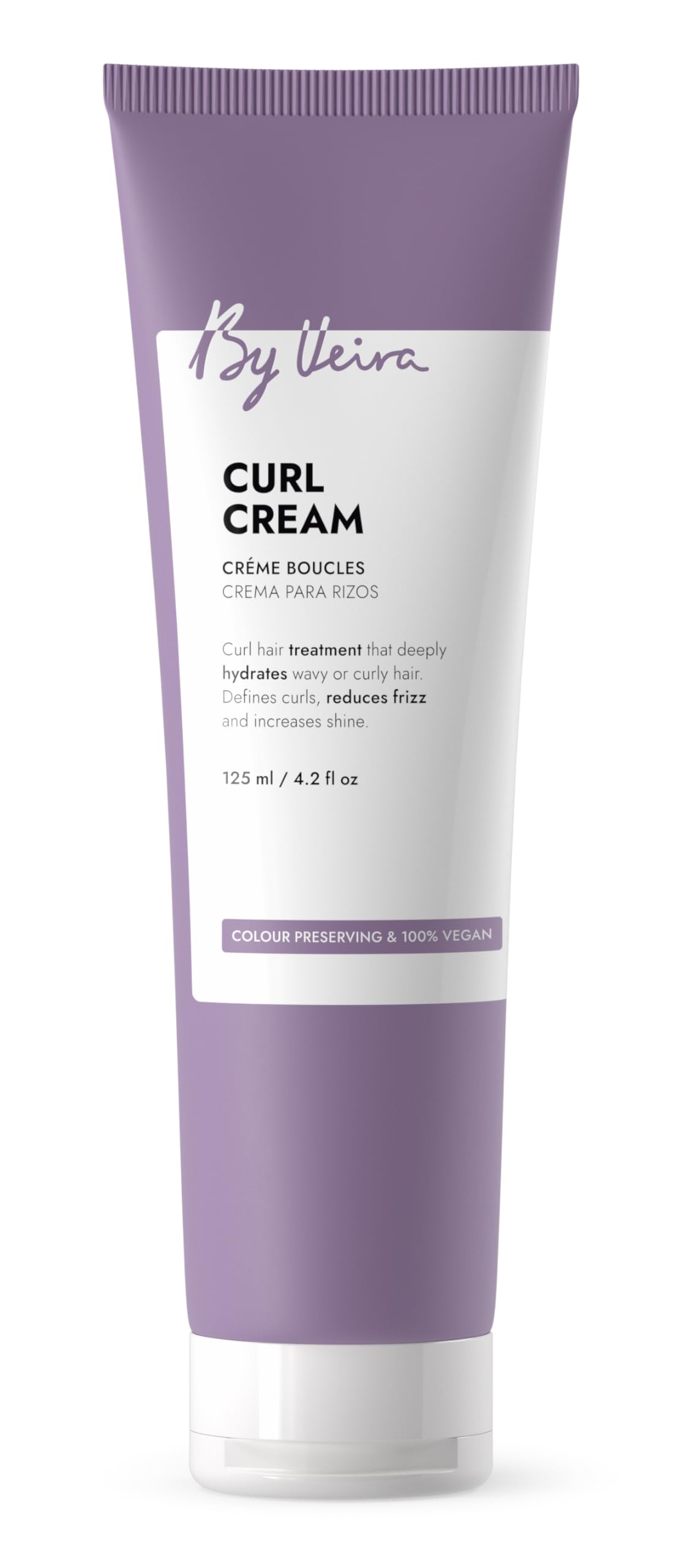 By Veira Curl Cream – Define Curls, Reduce Frizz, Color-Preserving, 100% Vegan (4.2 oz)