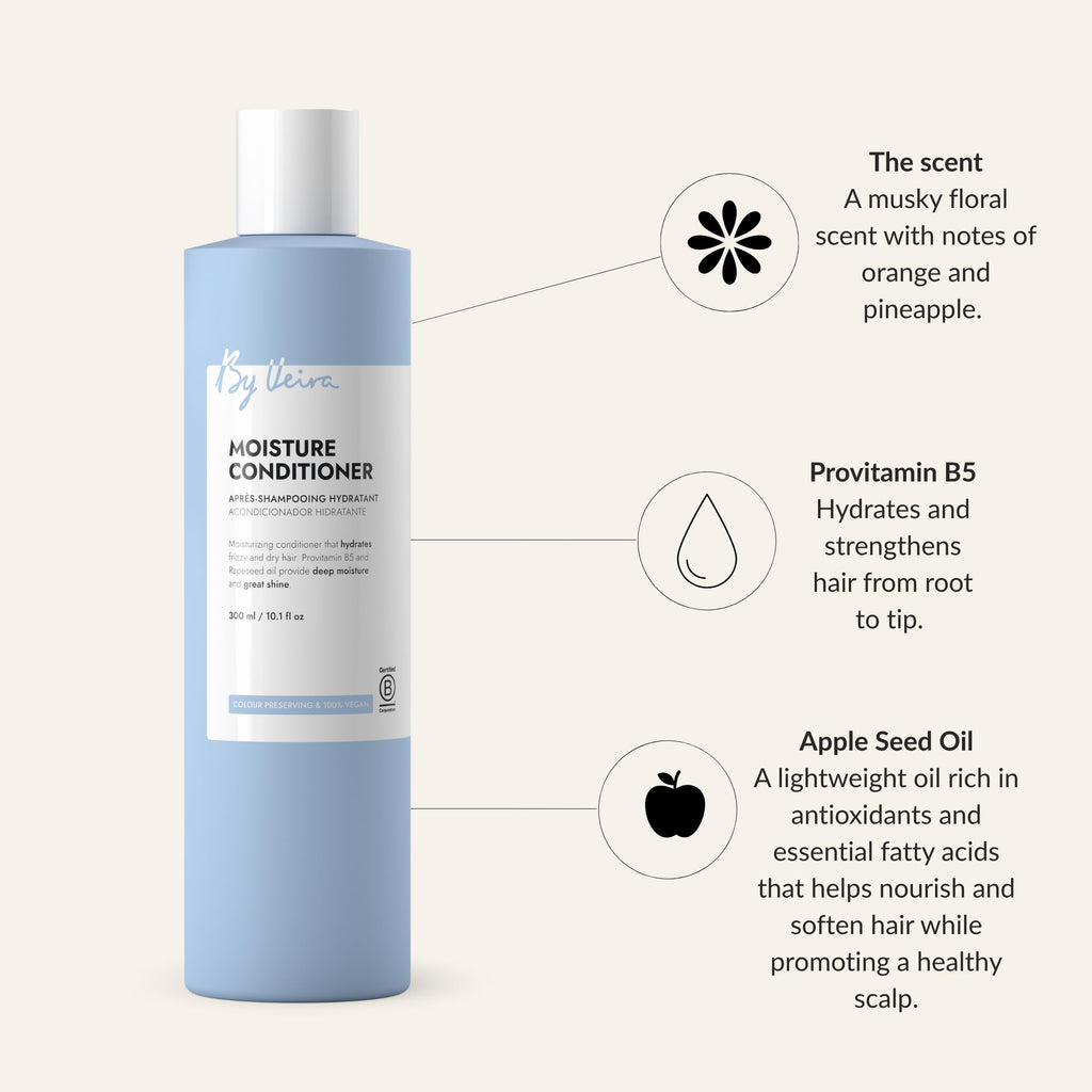 By Veira Moisture Conditioner – Hydration for Frizzy Hair, Color-Preserving, Vegan, Sulfate/Silicone Free