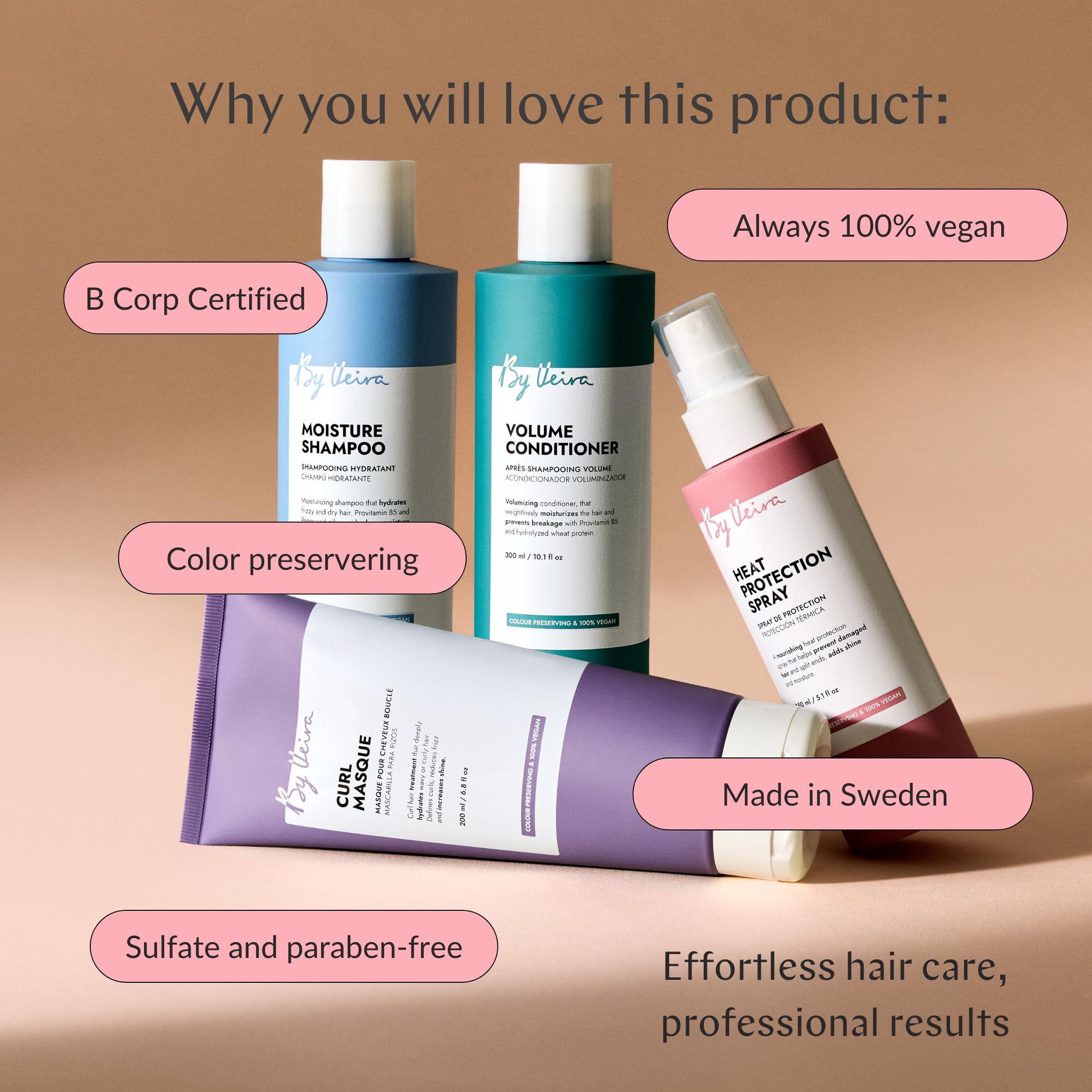 By Veira Moisture Conditioner – Hydration for Frizzy Hair, Color-Preserving, Vegan, Sulfate/Silicone Free